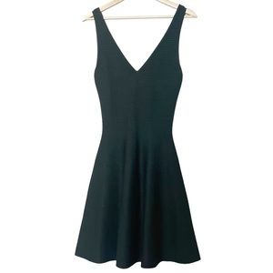 Tailored Industry NEW The Alisa Knit Flare Dress Size S Ribbed Textured Green